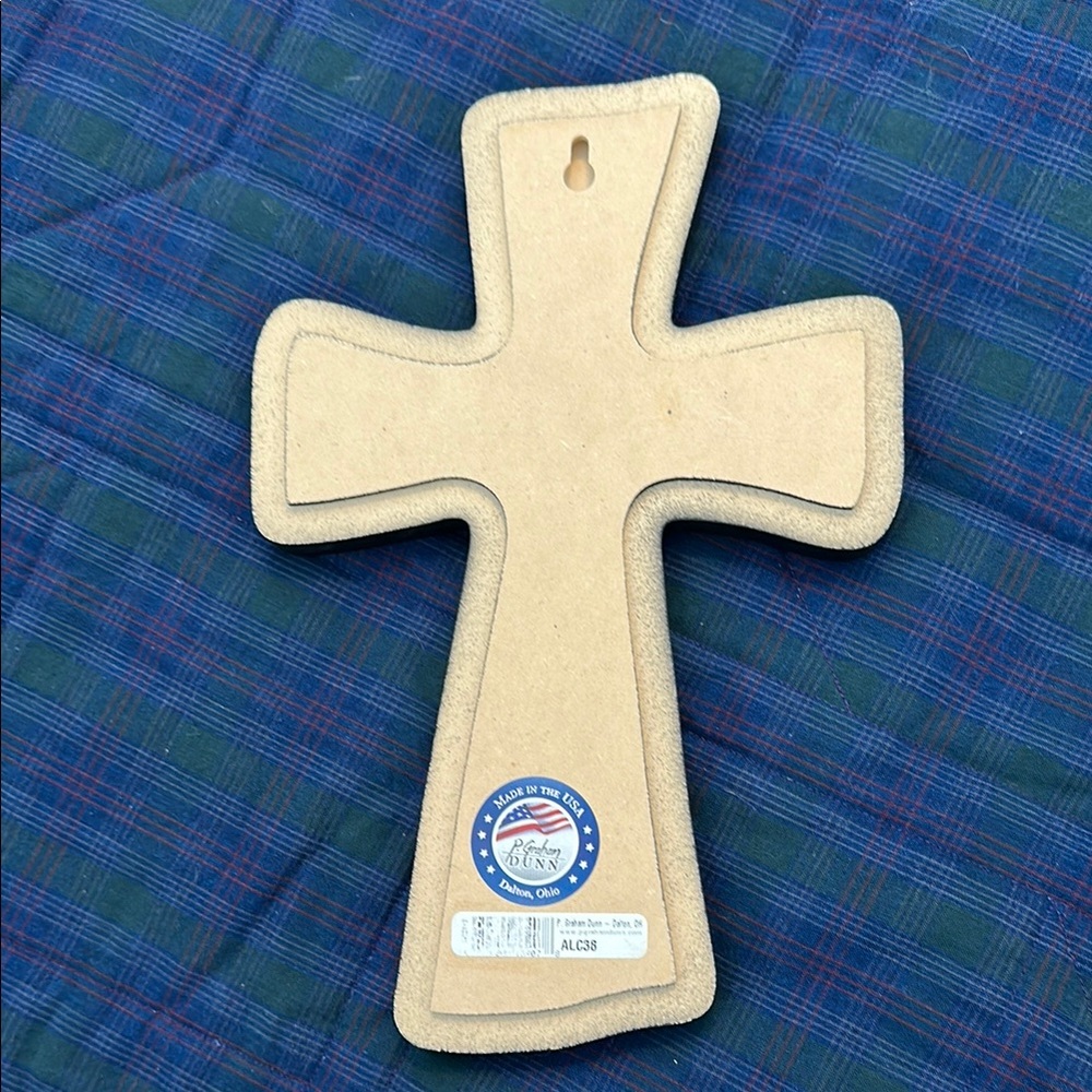 Elegant Tan Wall Cross Decor - Picture 2 of 2